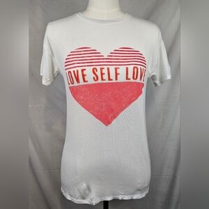 Nordstrom‎ Women's Babydoll Self Love Shirt Sz XL Feminine Minimalist